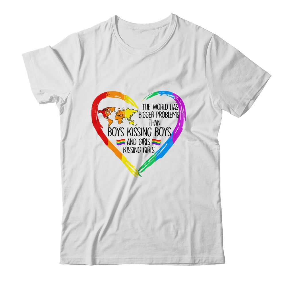 The World Has Bigger Problems Gay Lesbian Pride Rainbow T-Shirt & Tank Top | Teecentury.com