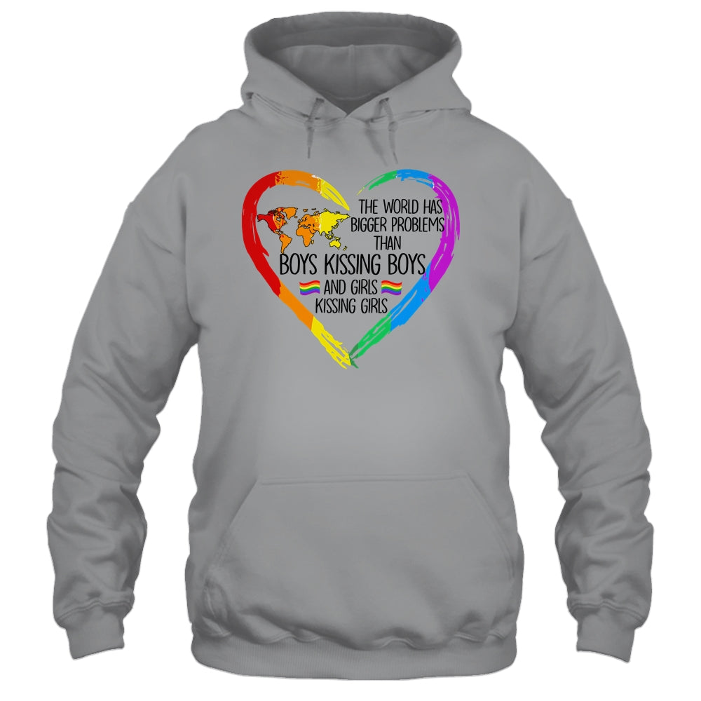 The World Has Bigger Problems Gay Lesbian Pride Rainbow T-Shirt & Tank Top | Teecentury.com