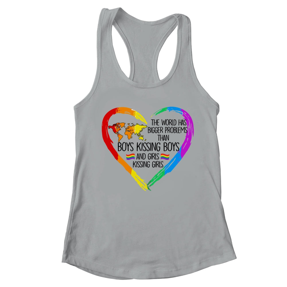The World Has Bigger Problems Gay Lesbian Pride Rainbow T-Shirt & Tank Top | Teecentury.com
