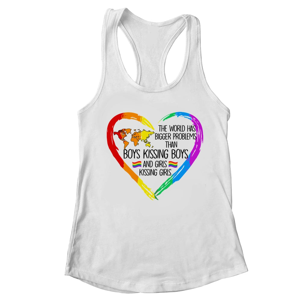 The World Has Bigger Problems Gay Lesbian Pride Rainbow T-Shirt & Tank Top | Teecentury.com