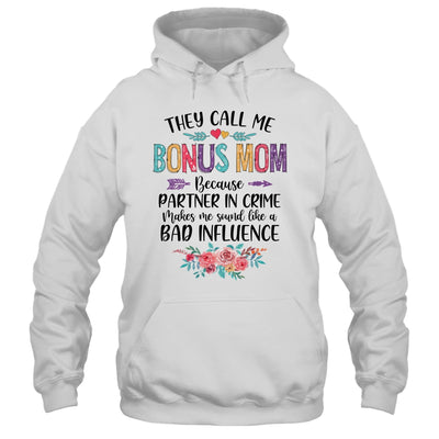 They Call Me Bonus Mom Because Partner In Crime Mothers Day T-Shirt & Tank Top | Teecentury.com