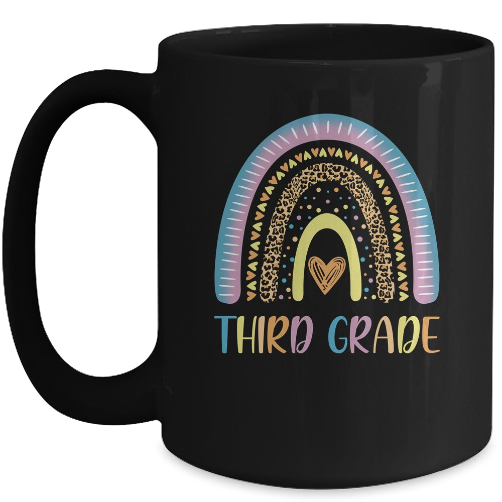 Third Grade Rainbow Leopard Girls Teacher Team 3rd Grade Mug Coffee Mug | Teecentury.com