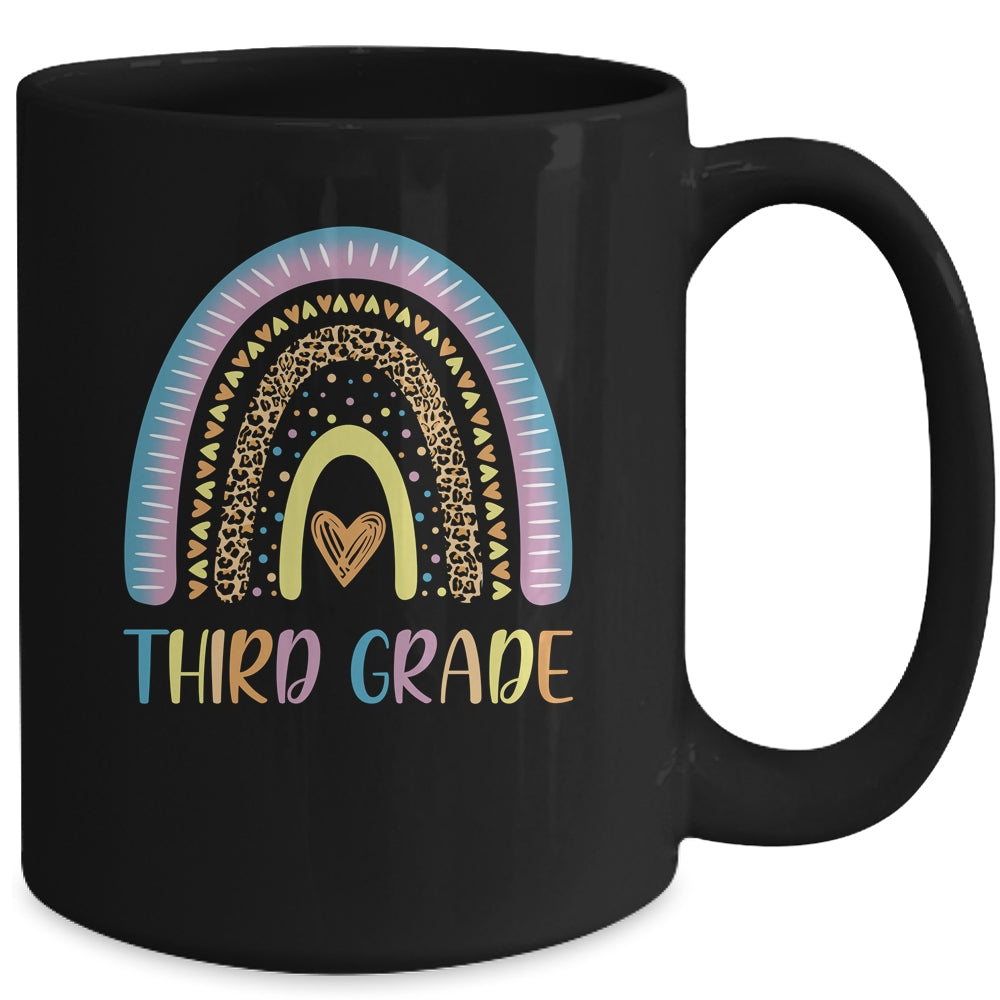 Third Grade Rainbow Leopard Girls Teacher Team 3rd Grade Mug Coffee Mug | Teecentury.com
