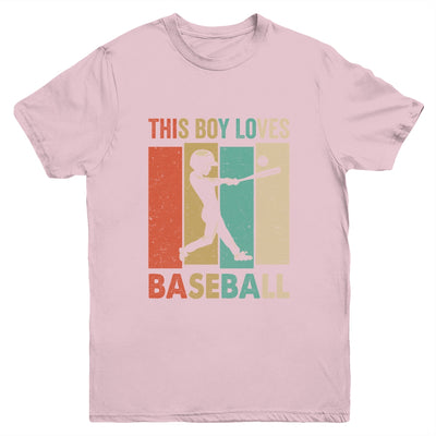 This Boy Loves Baseball Boys Soccer Player Vintage Youth Shirt | teecentury