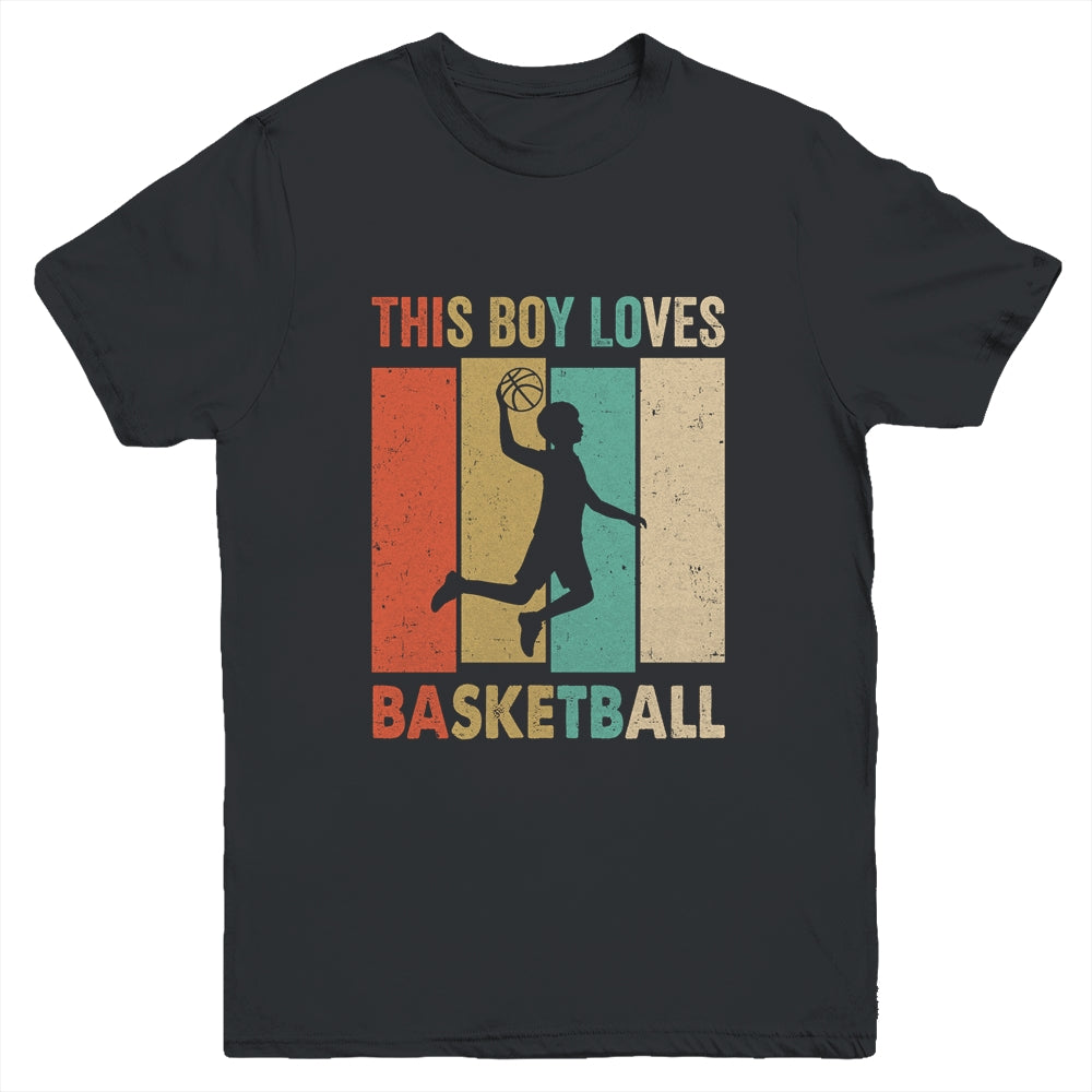 This Boy Loves Basketball Boys Soccer Player Vintage Youth Shirt | teecentury