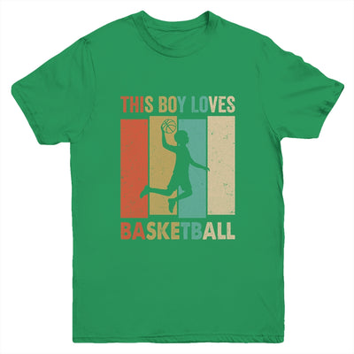 This Boy Loves Basketball Boys Soccer Player Vintage Youth Shirt | teecentury