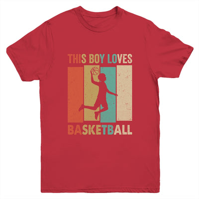 This Boy Loves Basketball Boys Soccer Player Vintage Youth Shirt | teecentury