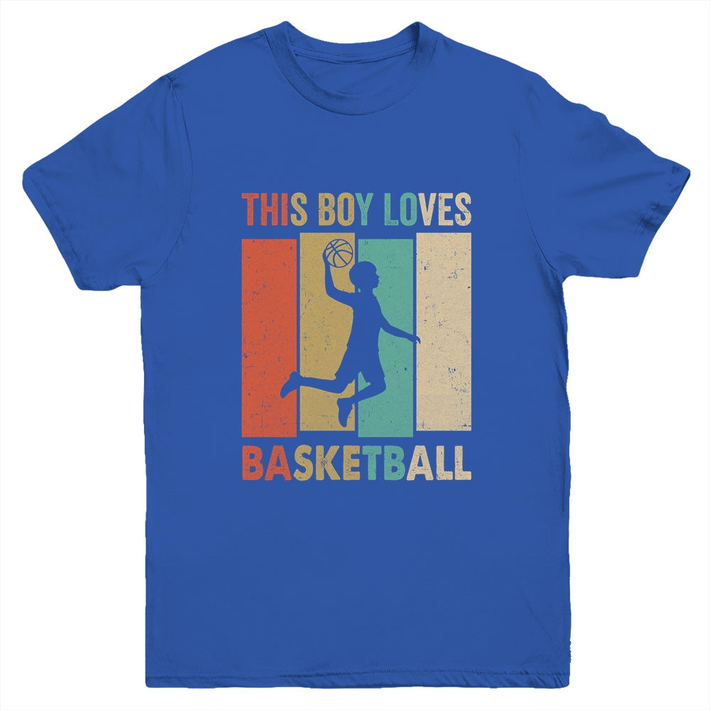 This Boy Loves Basketball Boys Soccer Player Vintage Youth Shirt | teecentury