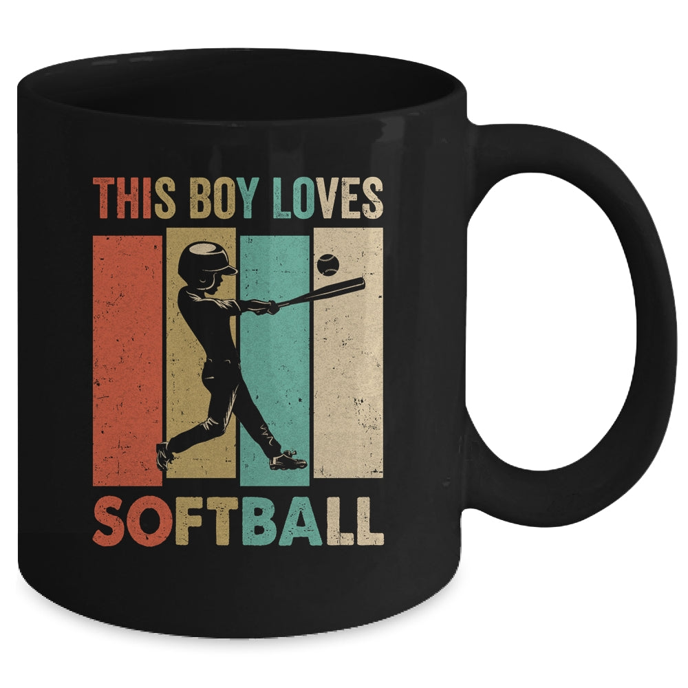 This Boy Loves Softball Boys Soccer Player Vintage Mug | teecentury
