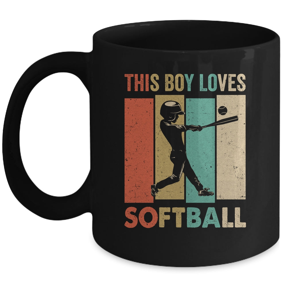 This Boy Loves Softball Boys Soccer Player Vintage Mug | teecentury