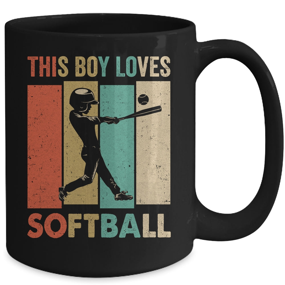 This Boy Loves Softball Boys Soccer Player Vintage Mug | teecentury