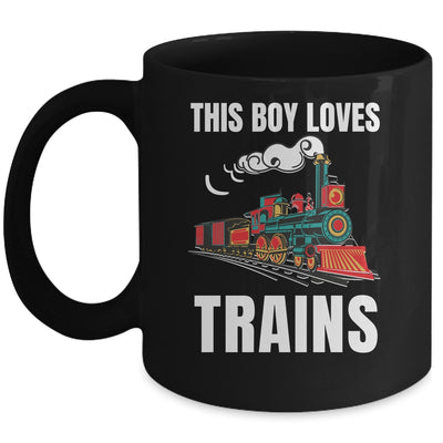 This Boy Loves Trains Train Boys Wagon Lover Mug | teecentury