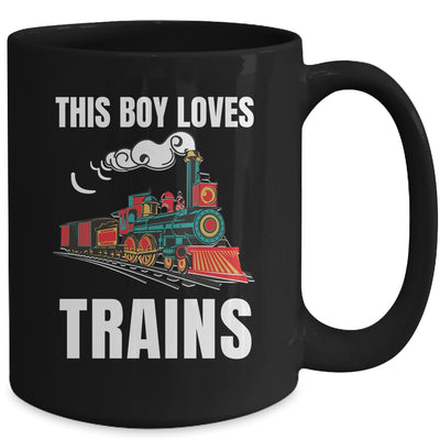 This Boy Loves Trains Train Boys Wagon Lover Mug | teecentury