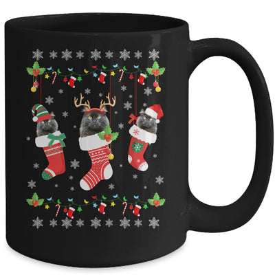 This Christmas Pajama Black Cat In Socks Mug Coffee Mug | Teecentury.com