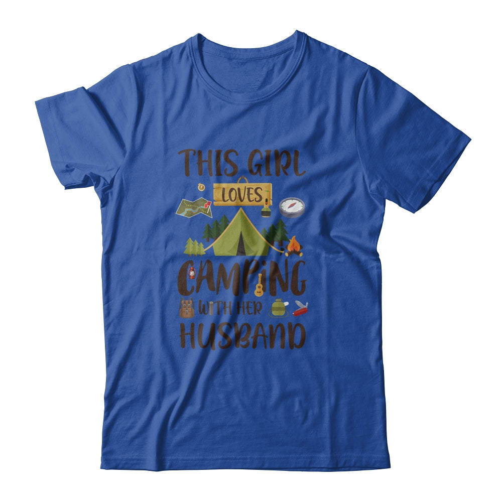 This Girl Loves Camping With Her Husband Funny Camping T-Shirt & Hoodie | Teecentury.com