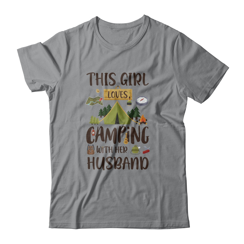 This Girl Loves Camping With Her Husband Funny Camping T-Shirt & Hoodie | Teecentury.com