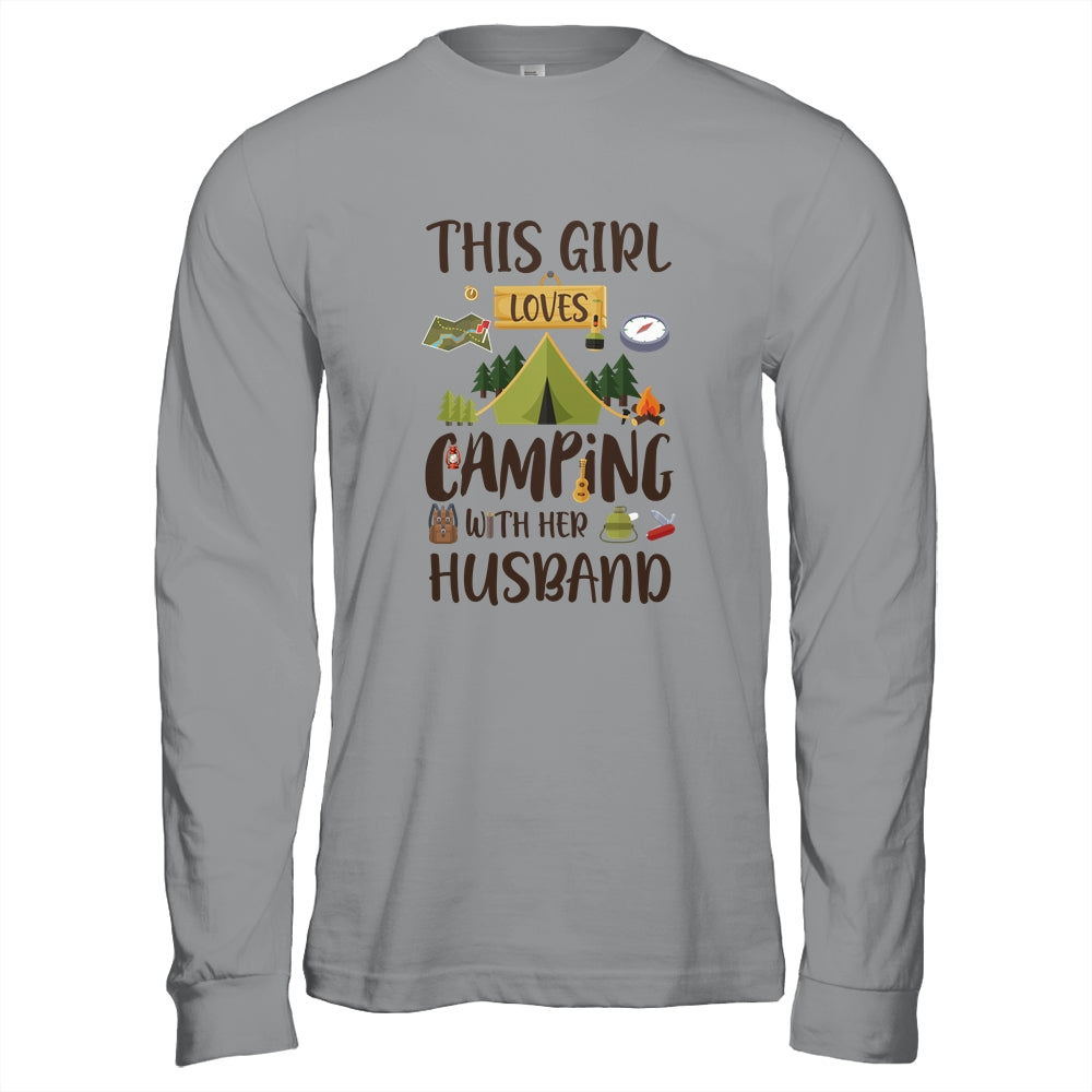 This Girl Loves Camping With Her Husband Funny Camping T-Shirt & Hoodie | Teecentury.com