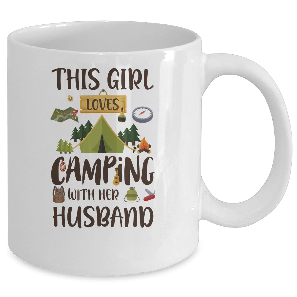This Girl Loves Camping With Her Husband Funny Camping Mug Coffee Mug | Teecentury.com