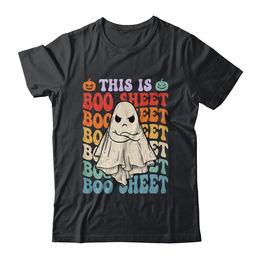 This Is Boo Sheet Ghost Retro Halloween Costume Groovy Shirt & Hoodie | teecentury