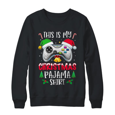 This Is My Christmas Pajama Santa Hat Gamer Video Game T-Shirt & Sweatshirt | Teecentury.com