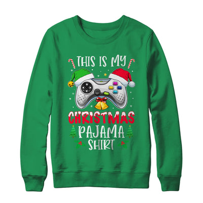 This Is My Christmas Pajama Santa Hat Gamer Video Game T-Shirt & Sweatshirt | Teecentury.com