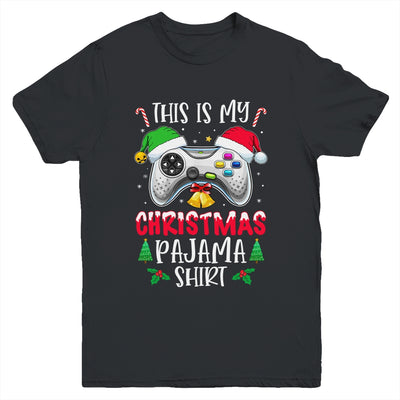 This Is My Christmas Pajama Santa Hat Gamer Video Game Youth Youth Shirt | Teecentury.com