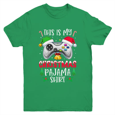 This Is My Christmas Pajama Santa Hat Gamer Video Game Youth Youth Shirt | Teecentury.com