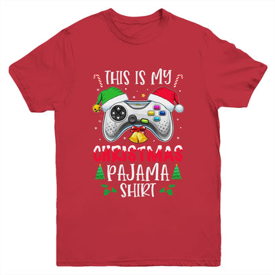 This Is My Christmas Pajama Santa Hat Gamer Video Game Youth Youth Shirt | Teecentury.com