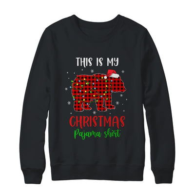 This Is My Christmas Pajama Shirt Bear Red Plaid T-Shirt & Sweatshirt | Teecentury.com