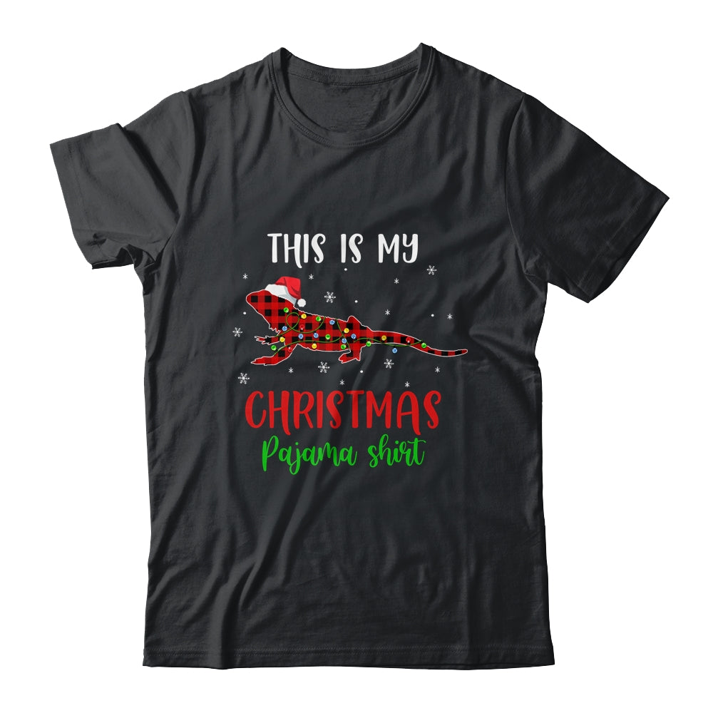 This Is My Christmas Pajama Shirt Bearded Dragon Red Plaid T-Shirt & Sweatshirt | Teecentury.com