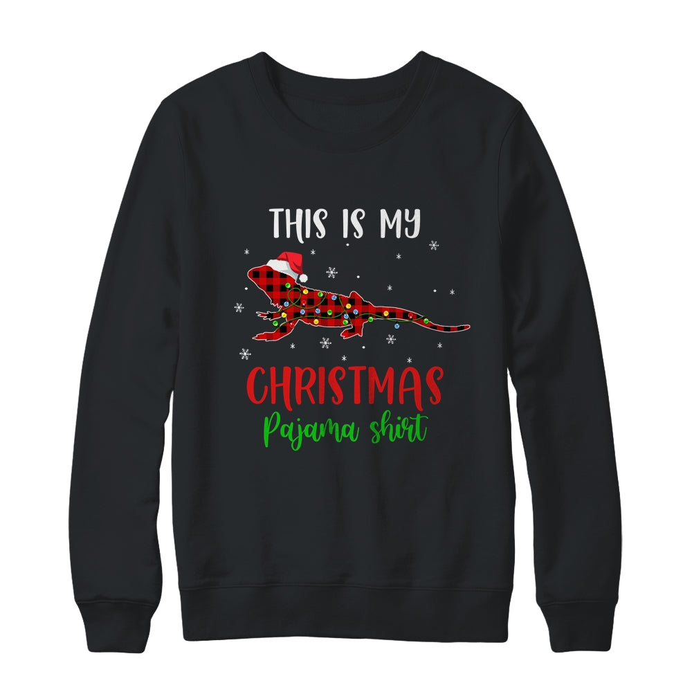 This Is My Christmas Pajama Shirt Bearded Dragon Red Plaid T-Shirt & Sweatshirt | Teecentury.com