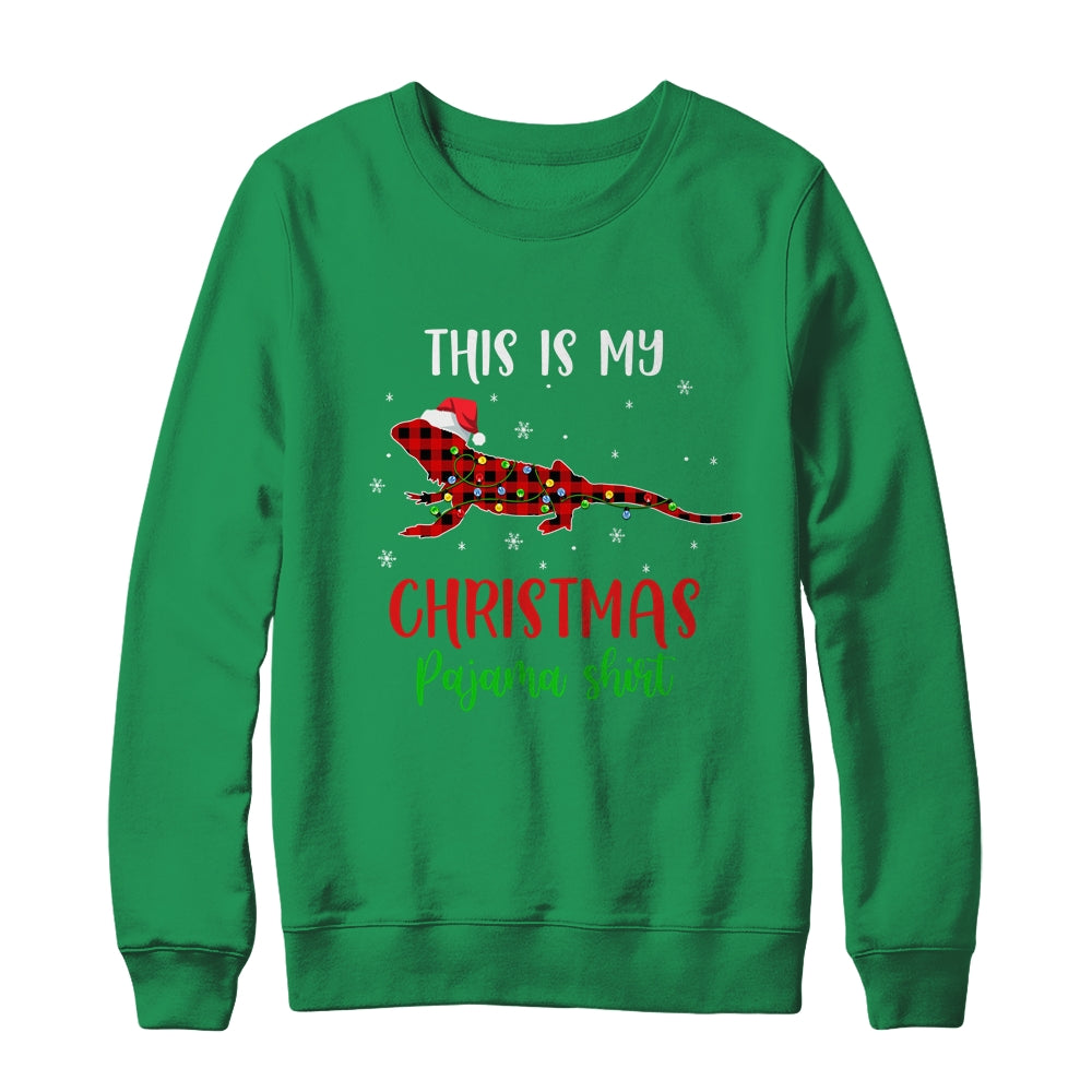 This Is My Christmas Pajama Shirt Bearded Dragon Red Plaid T-Shirt & Sweatshirt | Teecentury.com