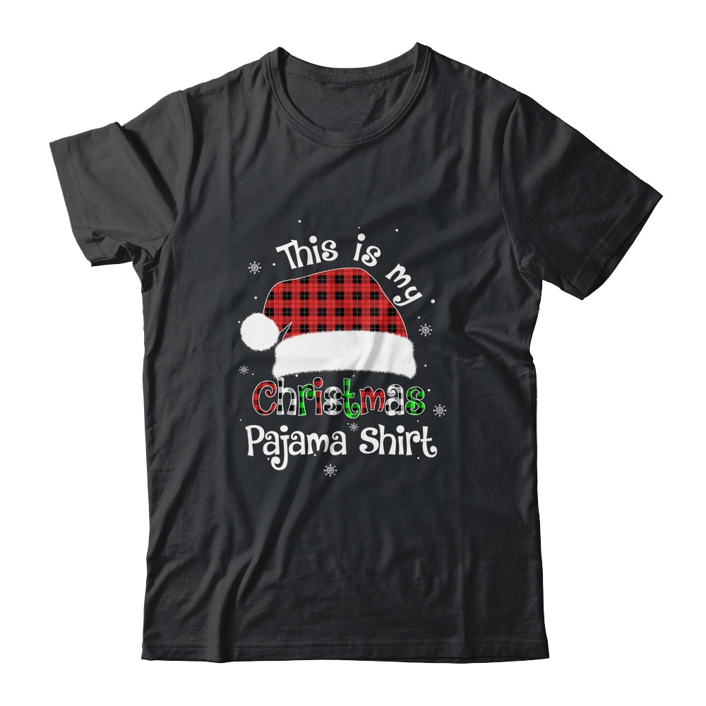 This Is My Christmas Pajama Shirt Christmas Red Plaid Hat T-Shirt & Sweatshirt | Teecentury.com