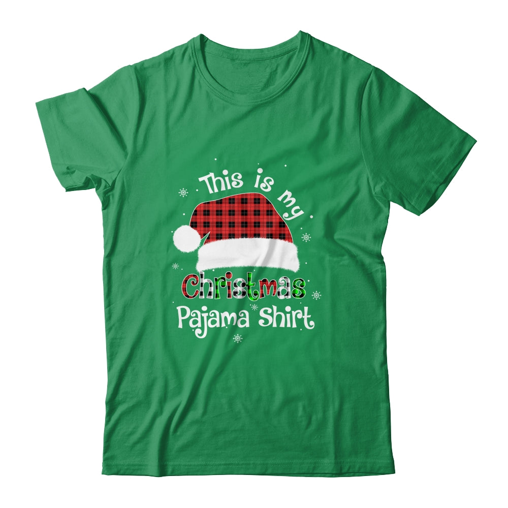 This Is My Christmas Pajama Shirt Christmas Red Plaid Hat T-Shirt & Sweatshirt | Teecentury.com