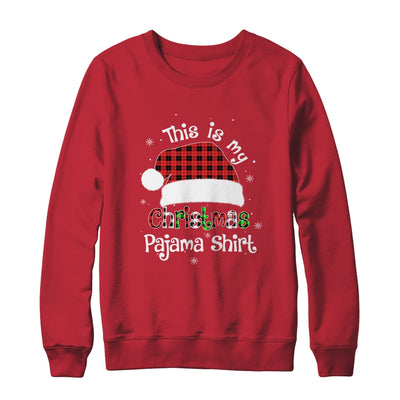 This Is My Christmas Pajama Shirt Christmas Red Plaid Hat T-Shirt & Sweatshirt | Teecentury.com