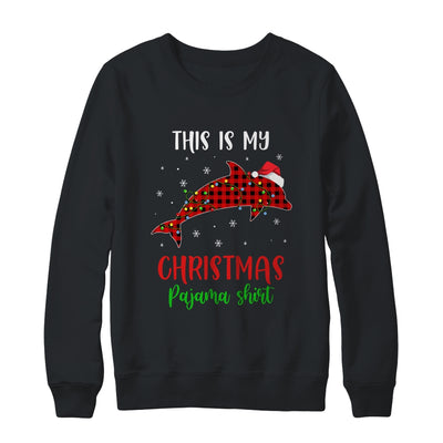 This Is My Christmas Pajama Shirt Dolphin Red Plaid T-Shirt & Sweatshirt | Teecentury.com