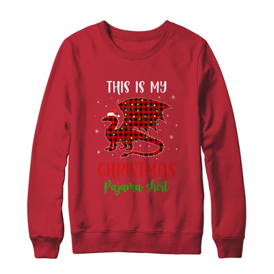 This Is My Christmas Pajama Shirt Dragon Red Plaid T-Shirt & Sweatshirt | Teecentury.com