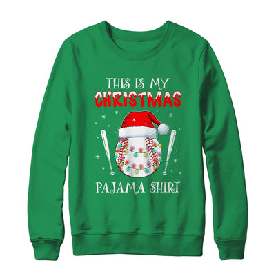 This Is My Christmas Pajama Shirt Gift For Baseball Lover T-Shirt & Sweatshirt | Teecentury.com