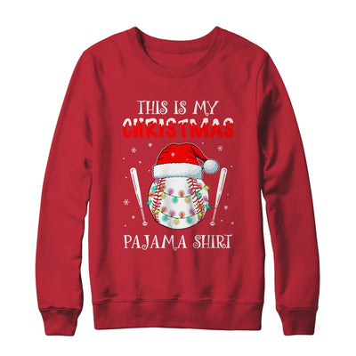 This Is My Christmas Pajama Shirt Gift For Baseball Lover T-Shirt & Sweatshirt | Teecentury.com