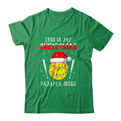This Is My Christmas Pajama Shirt Gift For Softball Lover T-Shirt & Sweatshirt | Teecentury.com