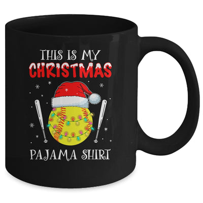 This Is My Christmas Pajama Shirt Gift For Softball Lover Mug Coffee Mug | Teecentury.com