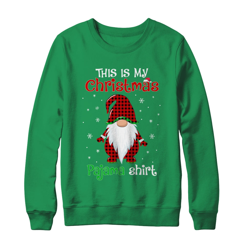 This Is My Christmas Pajama Shirt Gnome Christmas Red Plaid T-Shirt & Sweatshirt | Teecentury.com
