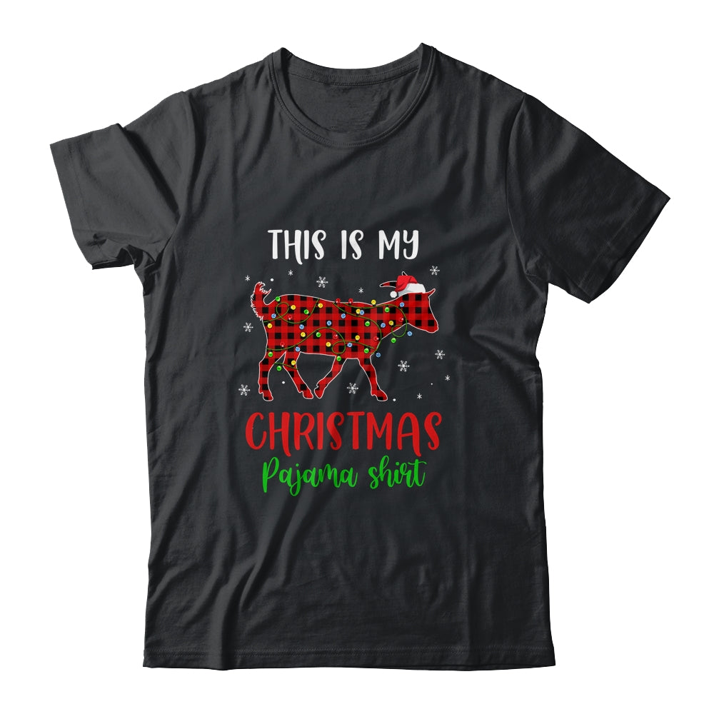 This Is My Christmas Pajama Shirt Goat Red Plaid T-Shirt & Sweatshirt | Teecentury.com