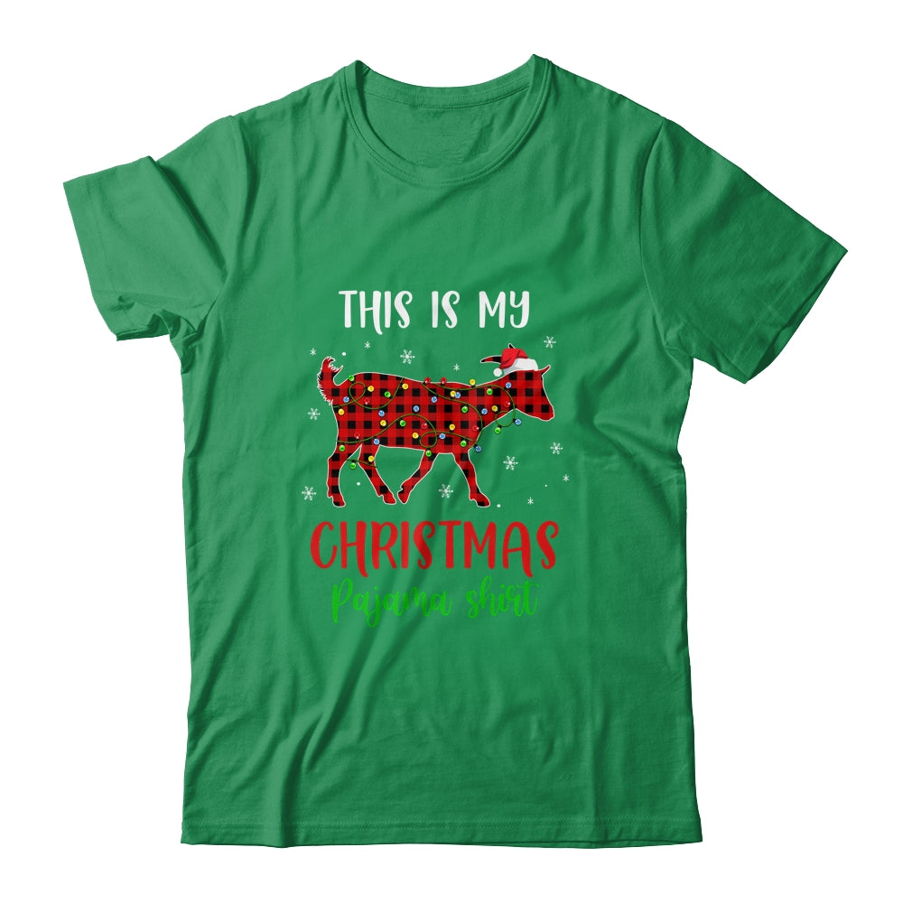 This Is My Christmas Pajama Shirt Goat Red Plaid T-Shirt & Sweatshirt | Teecentury.com