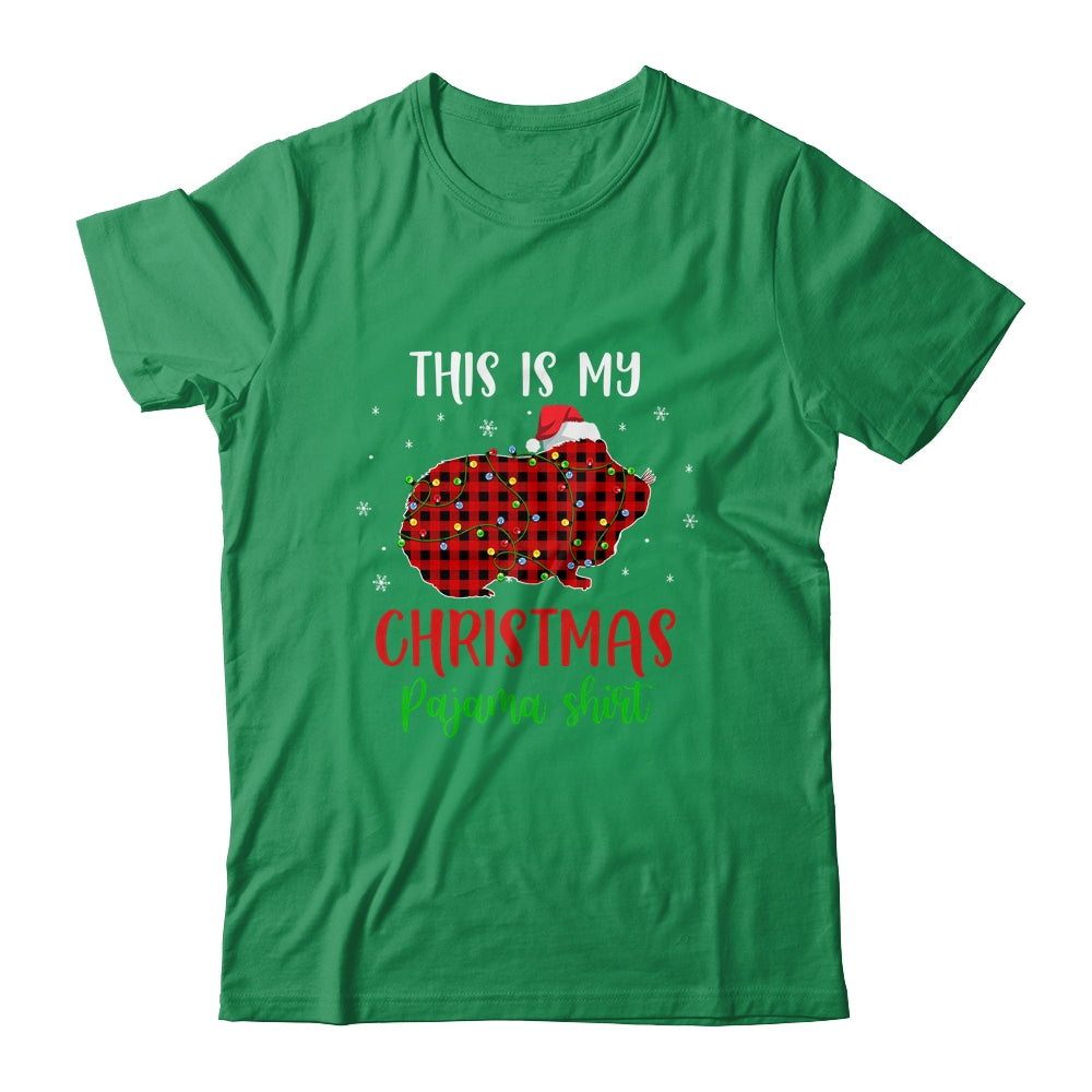 This Is My Christmas Pajama Shirt Guinea Pig Red Plaid T-Shirt & Sweatshirt | Teecentury.com