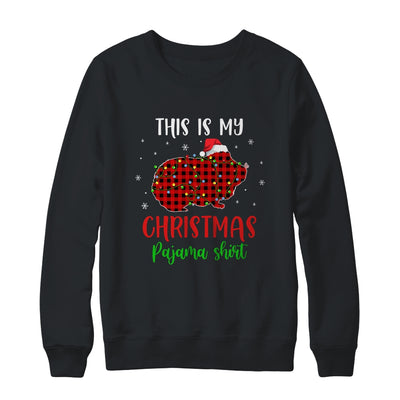 This Is My Christmas Pajama Shirt Guinea Pig Red Plaid T-Shirt & Sweatshirt | Teecentury.com