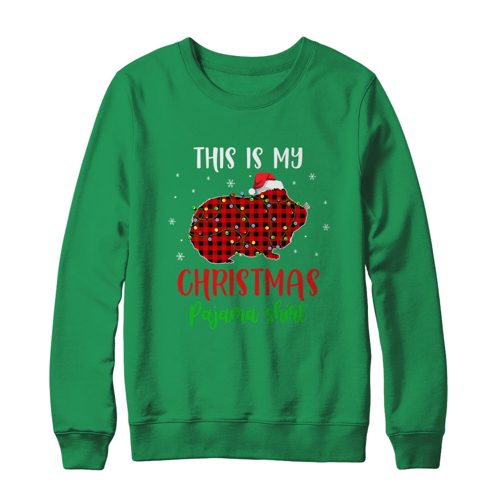 This Is My Christmas Pajama Shirt Guinea Pig Red Plaid T-Shirt & Sweatshirt | Teecentury.com