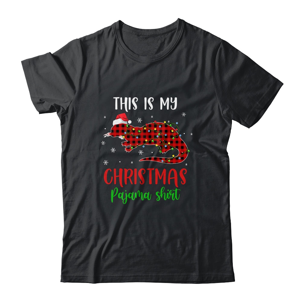 This Is My Christmas Pajama Shirt Otter Red Plaid T-Shirt & Sweatshirt | Teecentury.com