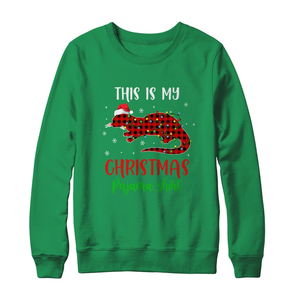 This Is My Christmas Pajama Shirt Otter Red Plaid T-Shirt & Sweatshirt | Teecentury.com