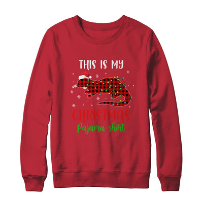 This Is My Christmas Pajama Shirt Otter Red Plaid T-Shirt & Sweatshirt | Teecentury.com